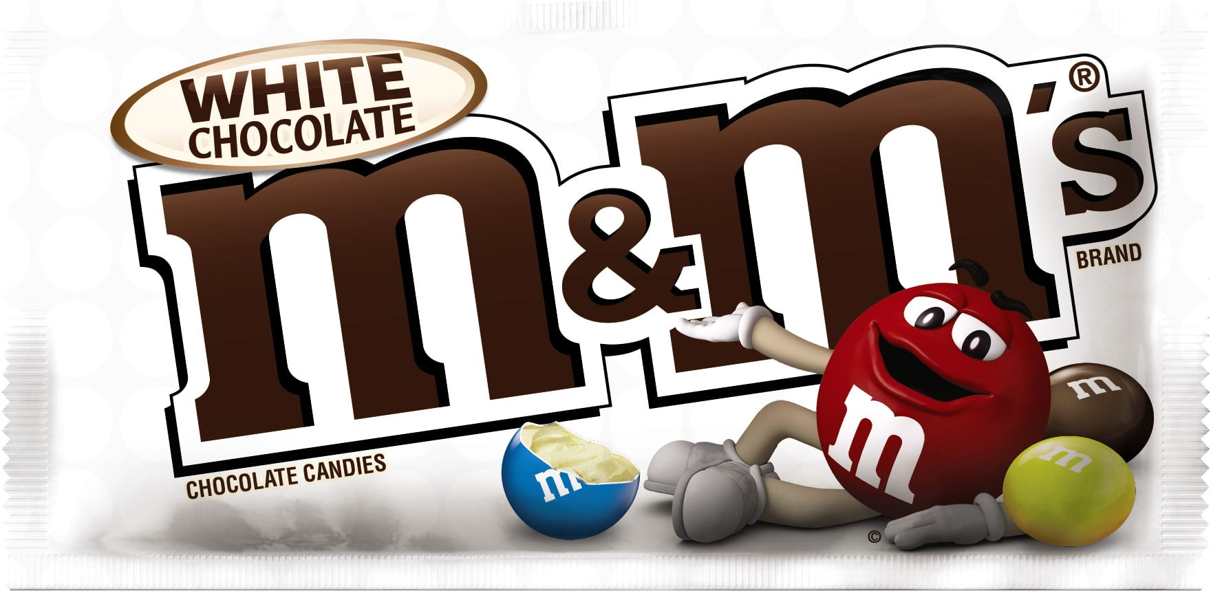 M&M's White Chocolate Candy, Full Size - 1.41 oz Bag