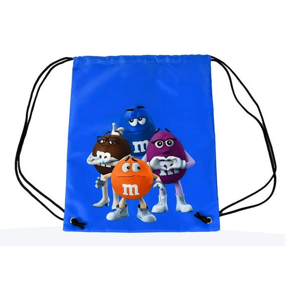 M&M's World All Characters Drawstring Backpack New with Tag