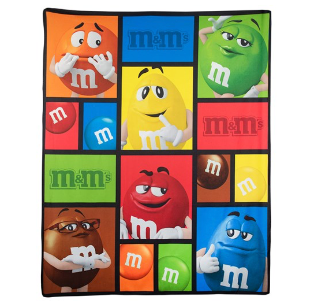 M&m fleece blanket clearance