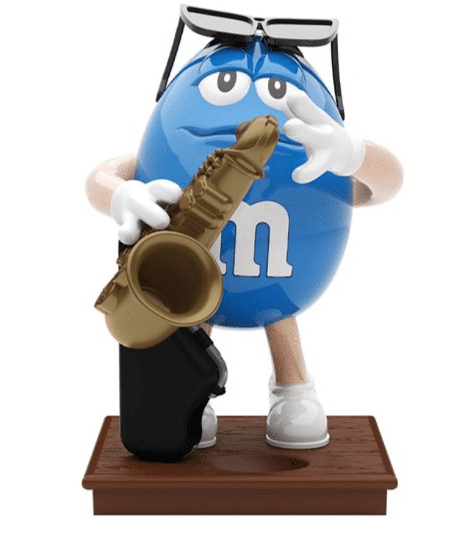 M&M's Blue with Saxophone Candy/Gumball Bank Dispenser