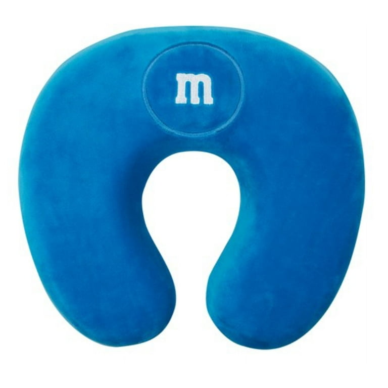 M M s World Blue Characters Memory Foam Travel Neck Pillow New with Tag