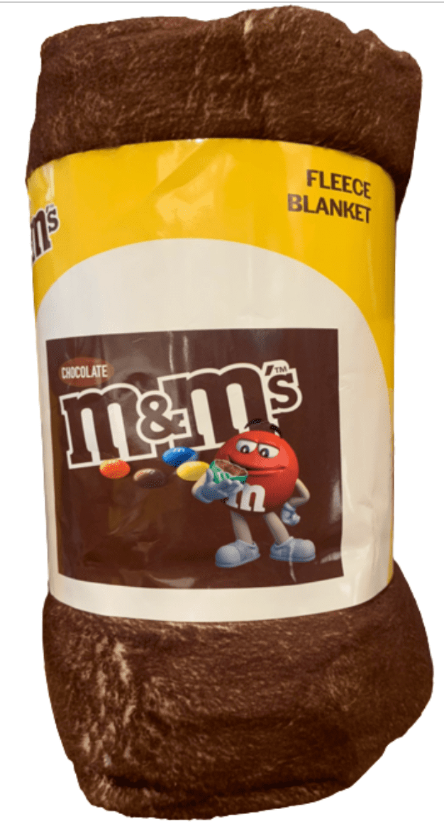 M&M's World Brown Fleece Throw, 50” x 60”