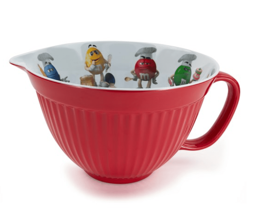 M&M'S Mixing Bowl, Red, Chef Hat Characters, Handle and Spout