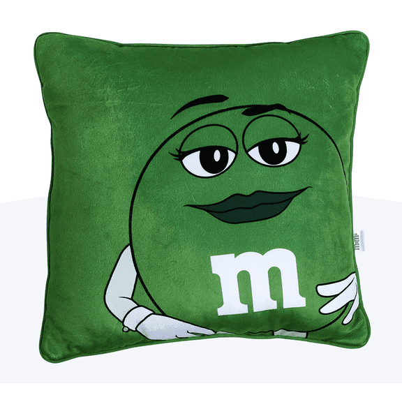 M&M's World Green Character Impress You Quote Pillow Plush New With Tag