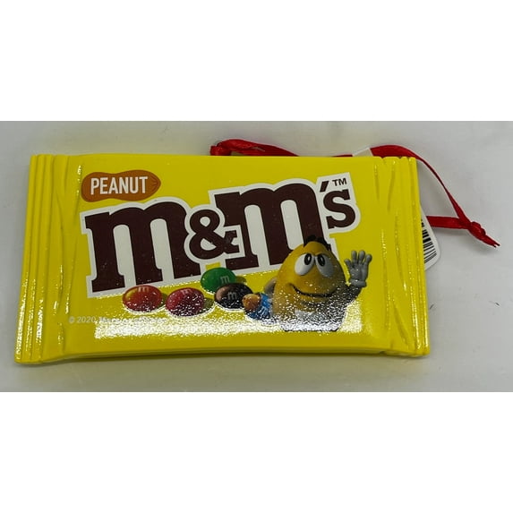 M&M's World Peanuts Candy Bag Resin Christmas Ornament New with Tag