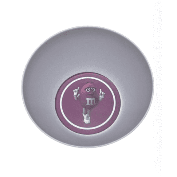 M&M's World Purple Character Silhouette Melamine Satin Finish Bowl New