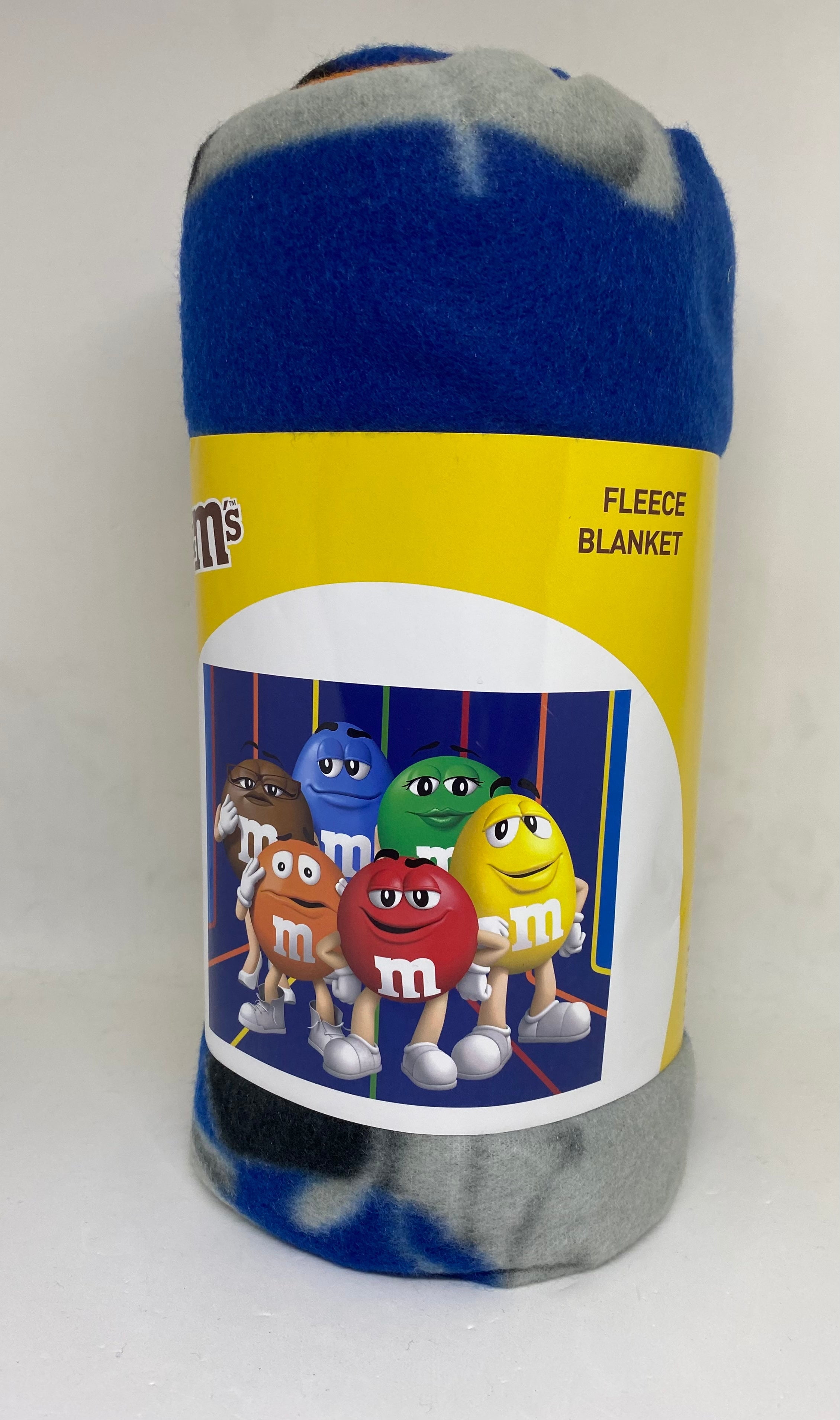 M&M Fleece Blanket Throw w Characters Blue Brown Green Red Orange &  Yellow 2021