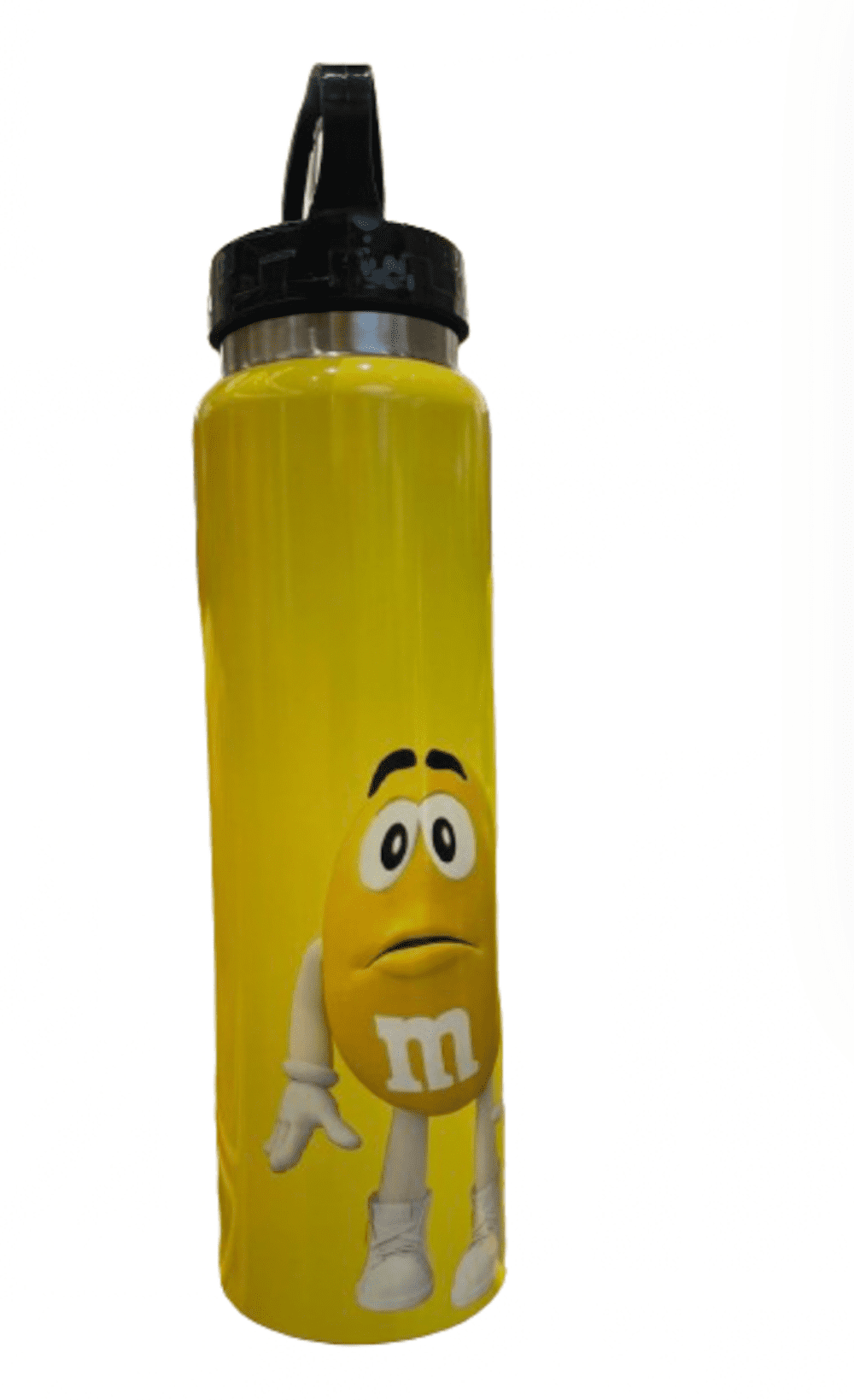M&M's World Yellow Character 25oz Stainless Steel Straw Tumbler New