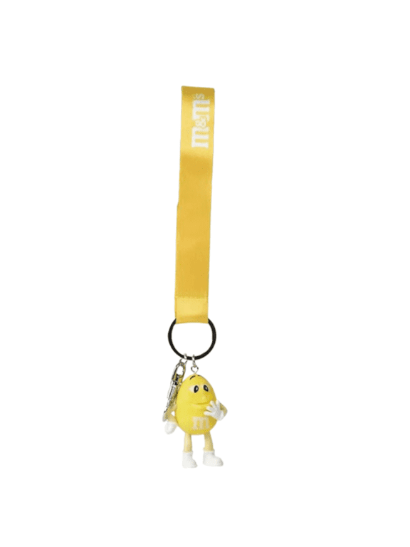 Yellow Keychain with Fabric Loop New with Tag