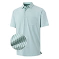 thumbnail image 1 of M MAELREG Mens Polo Shirts Short Sleeve Dry Fit Jacquard Performance Moisture Wicking Casual Pocket Golf Shirts for Men, 1 of 6