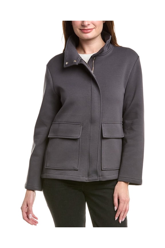 womens M Magaschoni Scuba Jacket, s, Grey