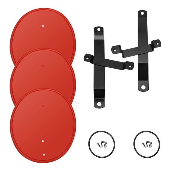 M MATI 3 Red Number Plate w/ Brackets & Clips & Bands Kit for Honda Z50 Z50R 1979-1987