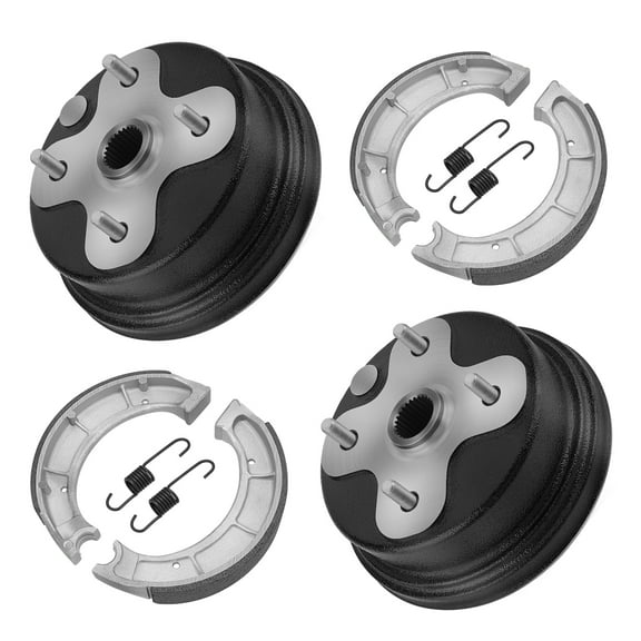 M MATI Front Rear Wheel Brake Drum Hub Brake Shoes for Yamaha Timberwolf 250 YFB250 1994-2000