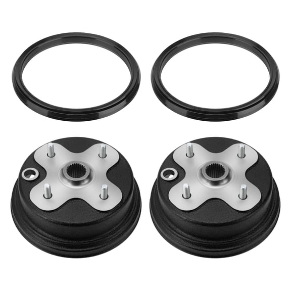 M MATI Front Wheel Brake Drum & Dust Seal for Yamaha Big Bear 350 YFM350 Kodiak 400 YFM400F 1989-1998 2Set