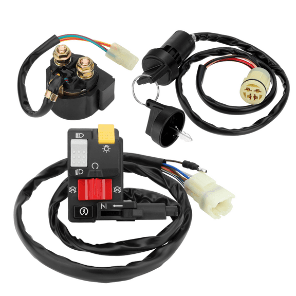 M MATI Handlebar Key Starter Relay Switch Kit for Honda Foreman 450 S TRX450FM 1998-2004 Manul Shift