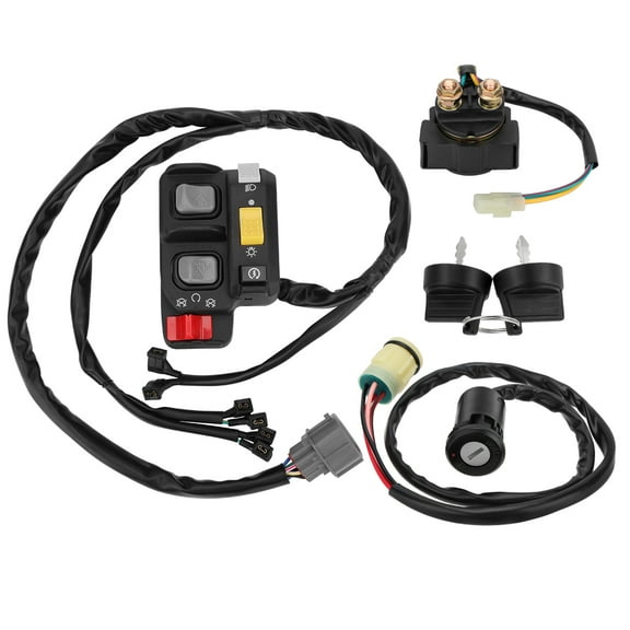 M MATI Handlebar Key Starter Relay Switch Kit for Honda Rancher-420-ES Rancher-420-AT 2007-2013
