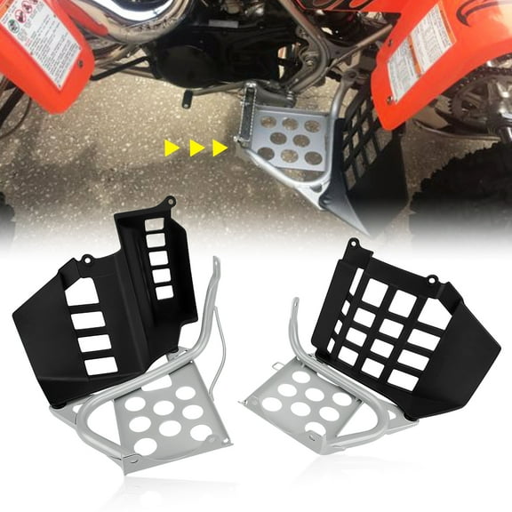 M MATI Heel Guards Footrest for Yamaha Banshee 350 YFZ350 1990-2006 LH and RH Nerf Bars