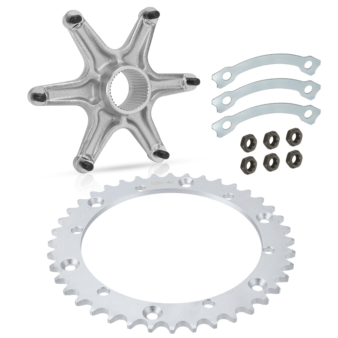 M MATI Rear Axle Sprocket Mount Hub Collar Holder Kit for Yamaha ATV Warrior 350 YFM350X 1989-2004