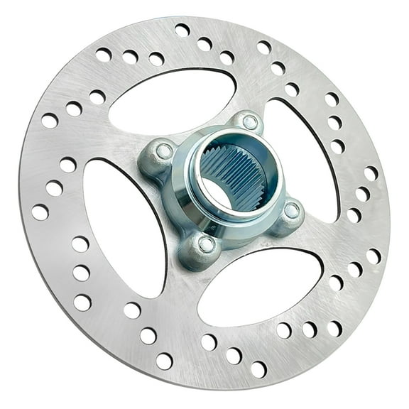 M MATI Rear Brake Rotor Disc with Flange Hub for Yamaha Raptor 700 700R YFM700 700R 2006-2022 YFZ450 2006-2013