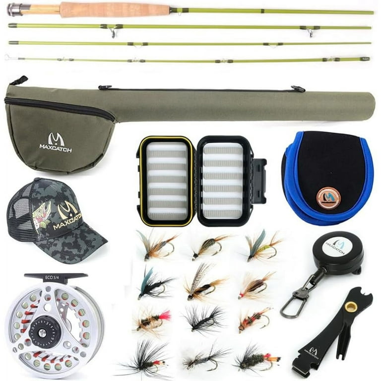 M MAXIMUMCATCH Maxcatch Ultra-Lite Fly Rod for Stream River Panfish/Trout  Fishing Weight and Combo Set Available Ultra-lite Rod Combo 6'0'' 2wt 3pcs