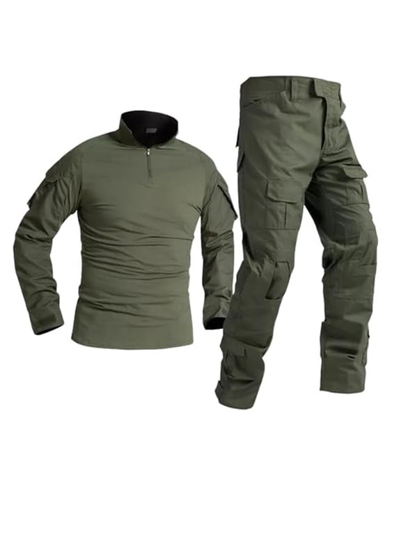 M MCGUIRE GEAR FROG Uniform, Combat Shirt, and Pants, Airsoft Clothes, Paintball Gear (Without Pads, Olive Drab / 3X-Large).