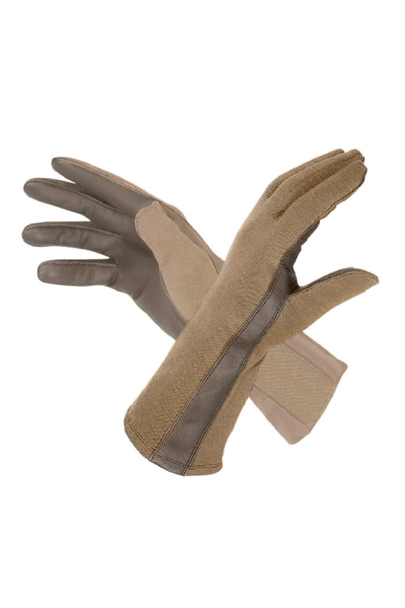 M MCGUIRE GEAR Nomex Summer Flight Gloves, Fire-Resistant Gloves for Pilots & Mechanics (Tan, 7).