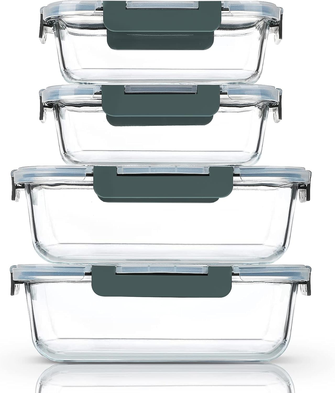 M MCIRCO [80 oz & 36 oz Extra Large Glass Food Storage/Baking ...