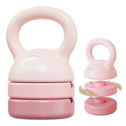 M MIKE SPORT Adjustable Kettlebell Sets 3 in 1 (5lb-12lb) for Home Gym,Fitness,Workouts,Strength Training Equipment Exercise,Kettle bell Weights Ideal for Beginners,Men,Women,Kids,Dumbbell Set,Pink