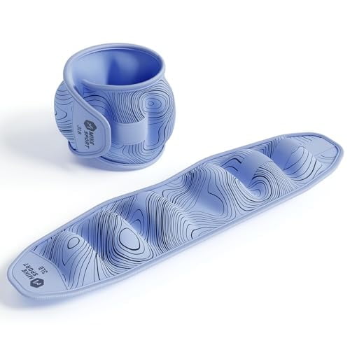 M MIKE SPORT Ankle Weights,Wrist Weights Leg & Hand Weights for Women Men Kids With Ankle Straps Weights Set for Gym Exercises,Fitness,Workout,Walking,Jogging,Yoga, Dance, Pilates, Aerobics - 3LB*2