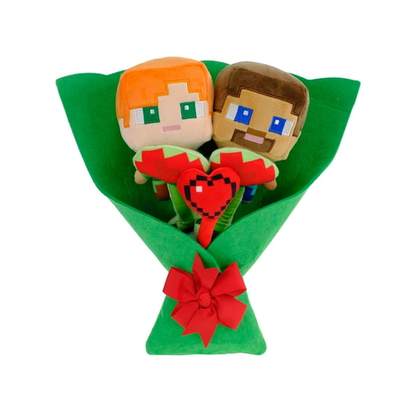 Medium Minecraft Plush Bouquet, 13", Valentine's Day by Ruz