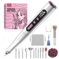 thumbnail image 1 of Cordless Electric Nail Drill Machine, 35000RPM Professional Nail File for Acrylic Gel Nails, 13 in 1 Manicure Pedicure Kit with LCD Display, 5 Speeds(Silvery), 1 of 9