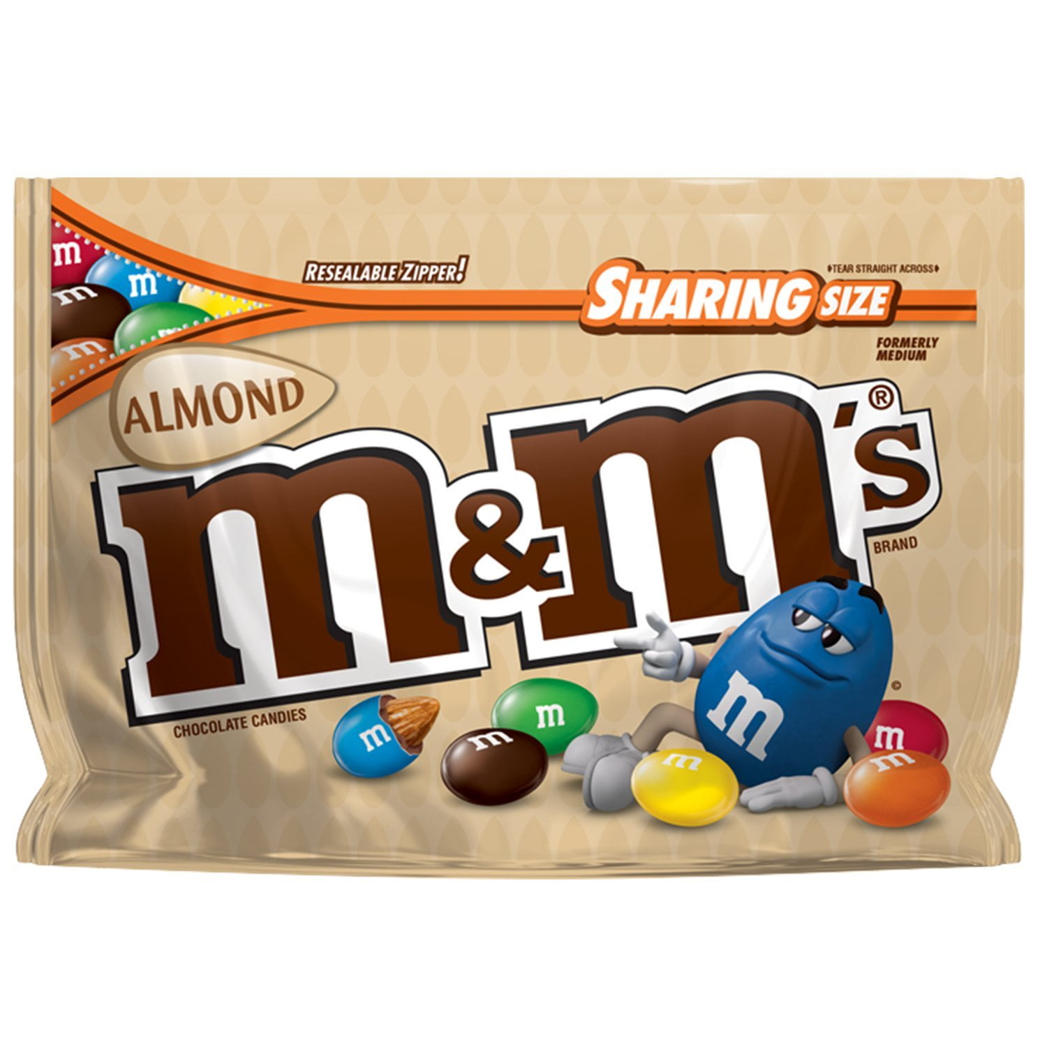 M&M'S Almond Milk Chocolate Candy Sharing Size Bag, 9.3 oz - Kroger