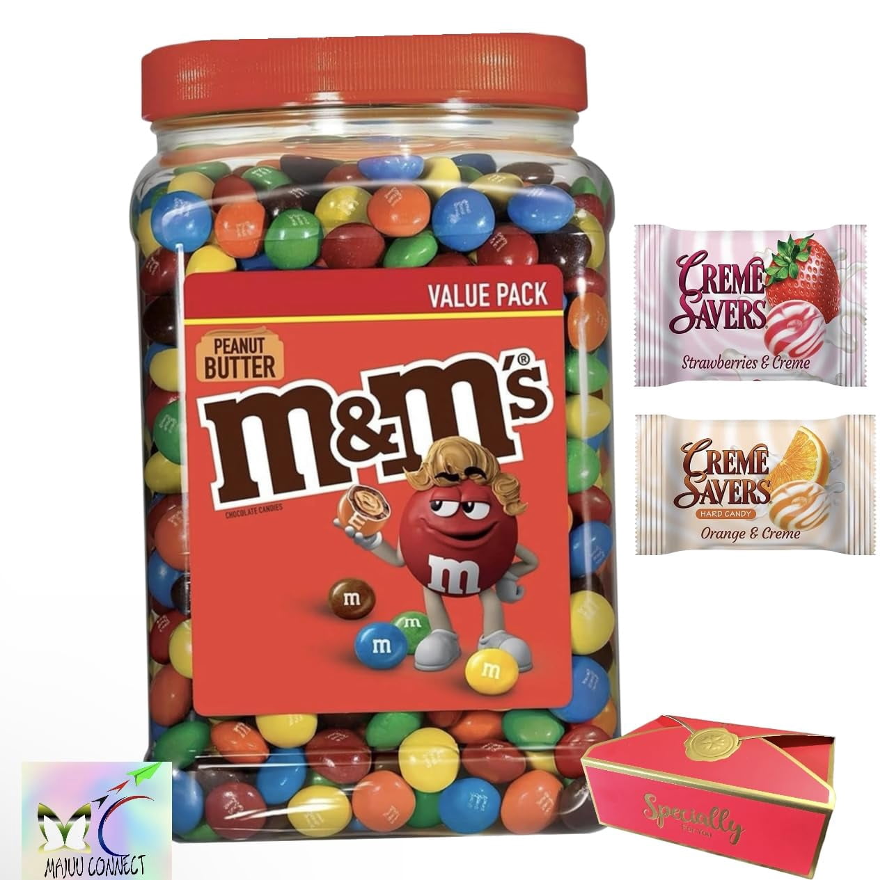 M&amp;MS Bulk (M&amp;MS Peanut Butter Milk Chocolate (1 Pack) Candy Jar | (55 ...