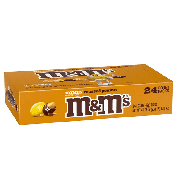 M&M Honey Roasted Peanut 1.74oz Pack of 24
