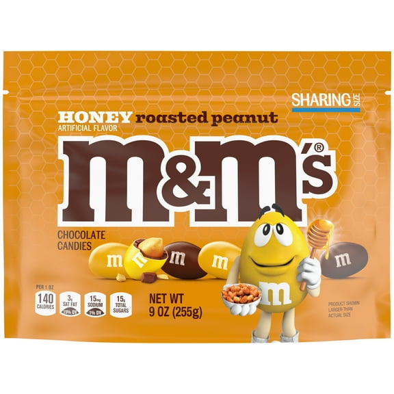 M&M's Honey Roasted Peanut Chocolate Candy - 9.0 oz Resealable Bag
