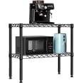 thumbnail image 1 of M MZG 220 lbs 2 Tier Storage Rack Metal Wire Shelving Unit, Storage Standing Household Shelf Organizer for Laundry Bathroom Kitchen Pantry , Black 11.8" D x 27.6" W x 23.4" H, 1 of 7