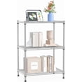 thumbnail image 1 of M MZG 3-Tier Heavy Duty Wire Shelving Unit, Chrome, 750 lbs Capacity, 11.8" D x 17.7" W x 26.3" H, 1 of 6