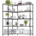 thumbnail image 1 of M MZG 4-Tier Metal Wire Shelving Unit Storage Rack, 33.46"W x 15.74"D x 70.86"H, Black, 1 of 7