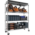thumbnail image 1 of M MZG 4 Tier Metal Wire Shelving Unit Storage Rack Dimensions: 47.24"W x 17.7"D x 59"H, Chrome, 1 of 8