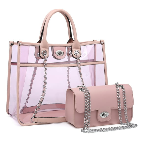 M Marco Women's Tote Bags with Crossbody Purse Set PVC Top Handle Bags