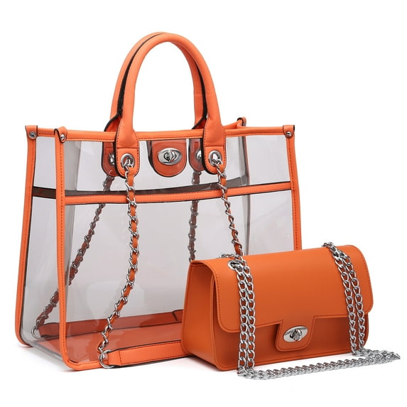 M Marco Women's Tote Bags with Crossbody Purse Set PVC Top Handle Bags