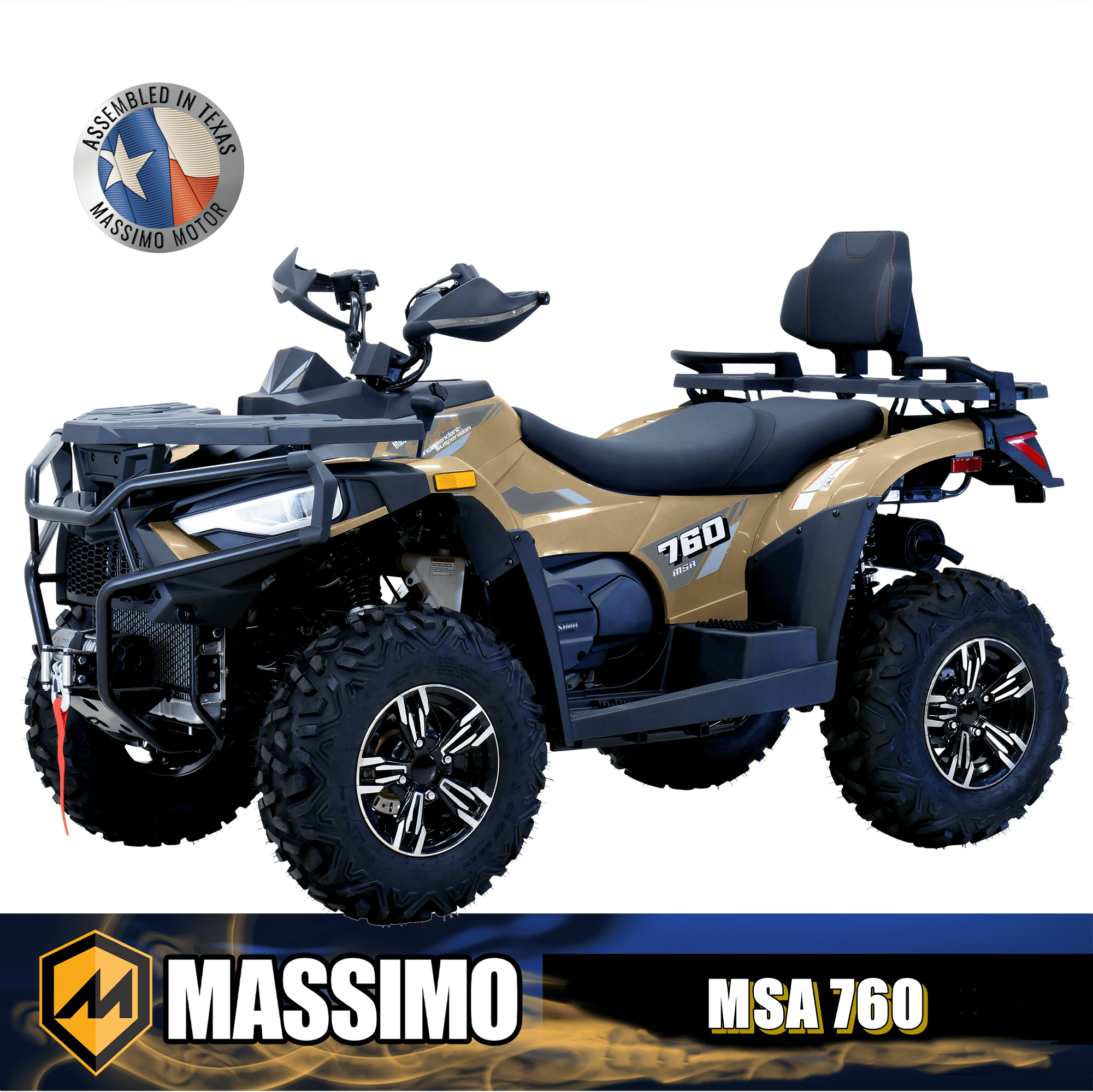 Massimo Motor 585cc 45 HP EFI ATV with 3000lb Winch Side by Massimo Motor 585cc 45 HP EFI ATV with 3000lb Winch Side by