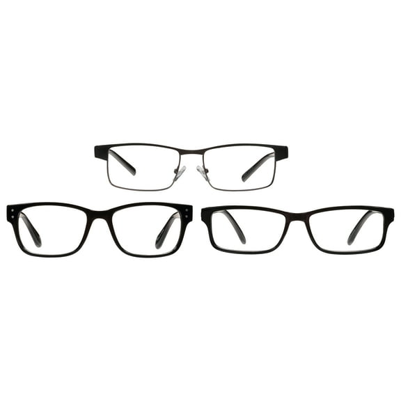 M  Men's 3-pack Reading Glasses - Oliver/Birch/Frazier  1.25