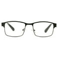 thumbnail image 1 of M+ Men's Ash +2.00 Rectangle Reading Glasses with Case, Black Matte, 1 of 6