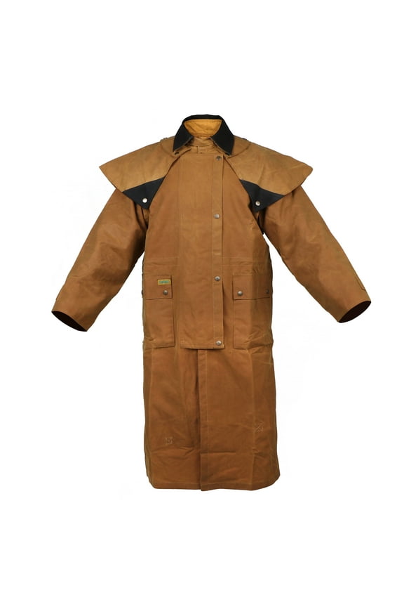M Mens Oilskin Western Australian Waterproof Duster Coat Jacket 23101SN-M
