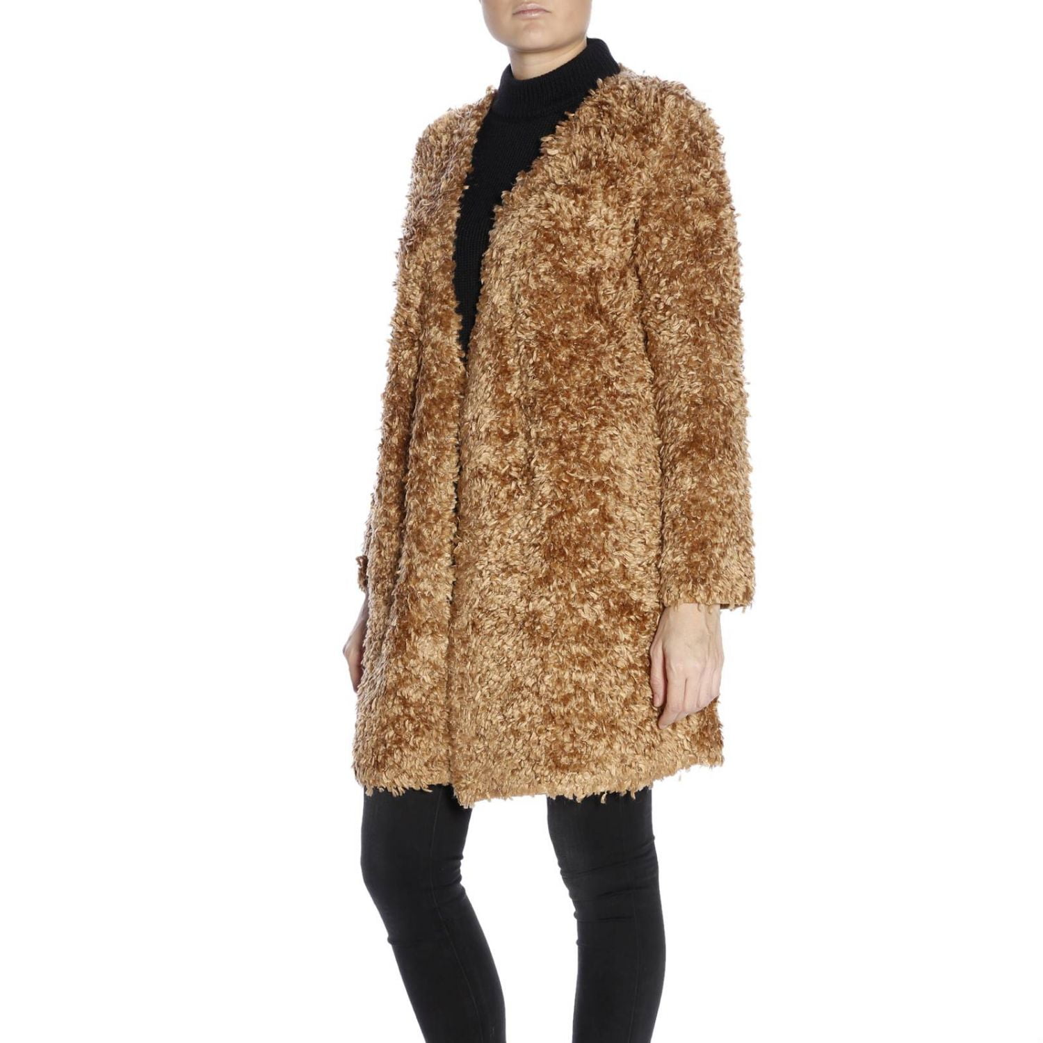 M Missoni Faux Fur Camel Wool Coat Brown 38 Walmart