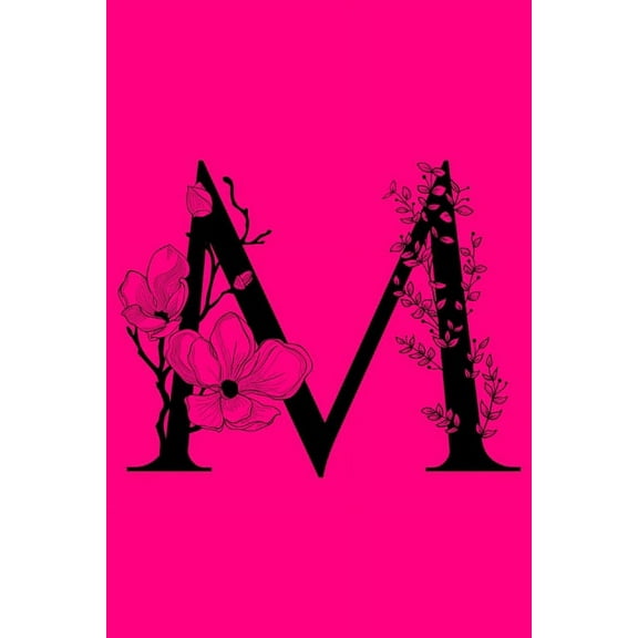 M: Monogram Initial Letter Notebook: Customized Monogrammed Gift Journal, (Paperback)