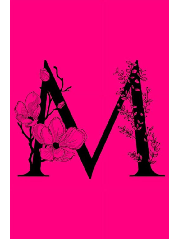 M: Monogram Initial Letter Notebook: Customized Monogrammed Gift Journal, (Paperback)