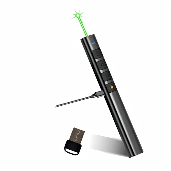 M Monoie Presentation Clicker, Type-C, Class 2 Green Laser, Magnetic Anti-Lost, for Mac Windows