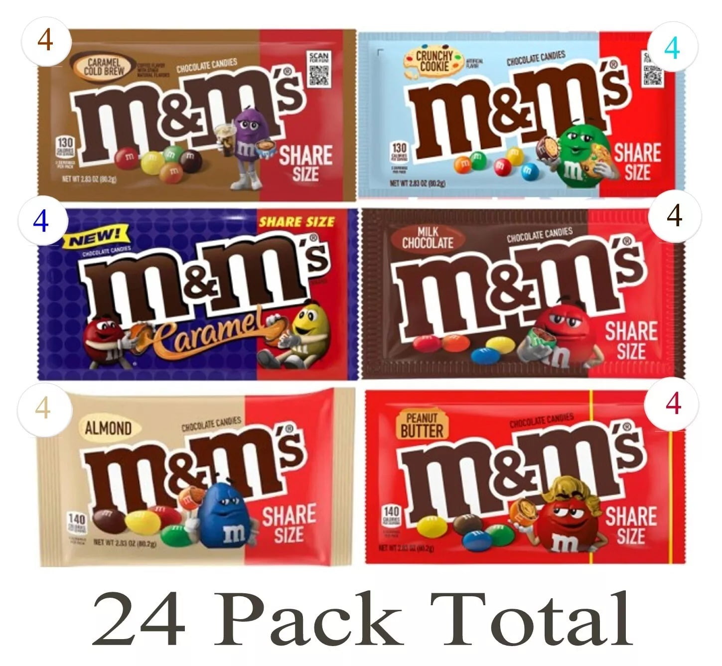 M&M MASSES 4点セット M-Ms-6-flavor-24-pack-bundle-2